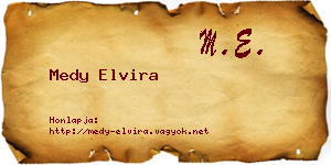 Medy Elvira névjegykártya